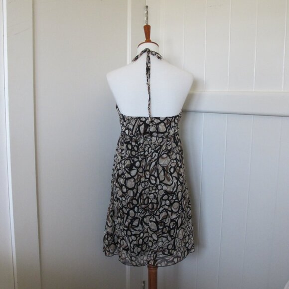 BCX | Y2K Espresso Sweetheart Neckline Patterned Dress - Picture 5 of 6